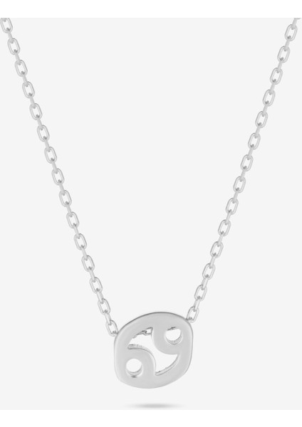 Gümüş Yengeç Burcu Kolyesi