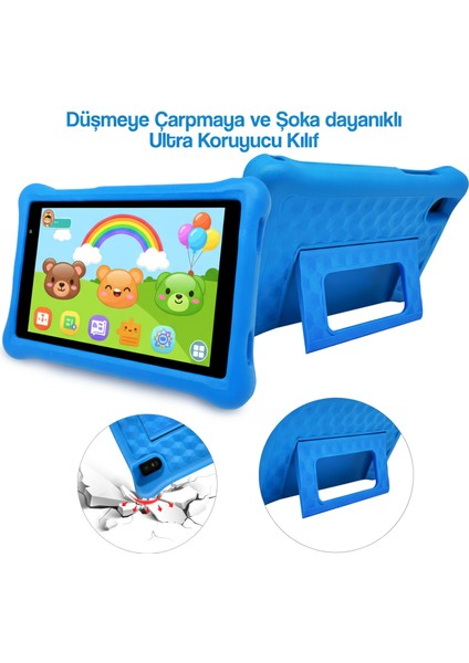 NPK01PRO 8" 1280X800 IPS Ekran 4gb 64GB ANDROID14 A523 2.0ghz Antişok Kılıf Çocuk Tableti