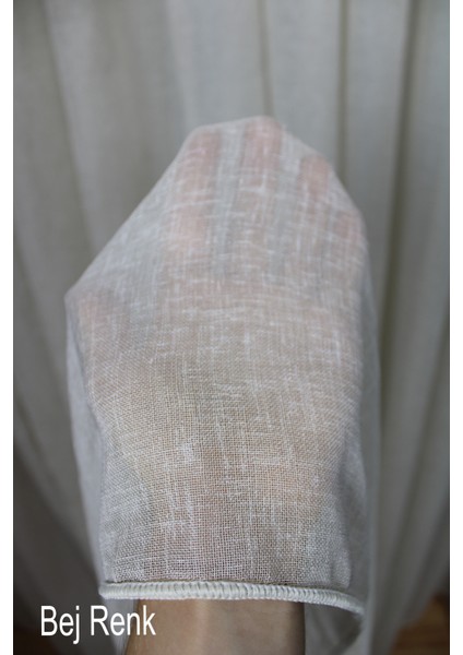 Keten Tül 1/3 Sıklık Boru Pileli