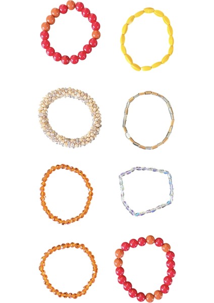 8’li Renkli Bileklik Seti fiyatları