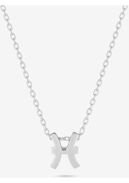 Gümüş Balık Burcu Kolyesi