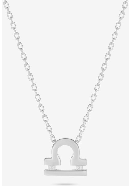 Gümüş Terazi Burcu Kolyesi