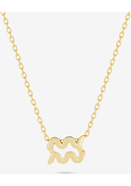 Gümüş Kova Burcu Kolyesi