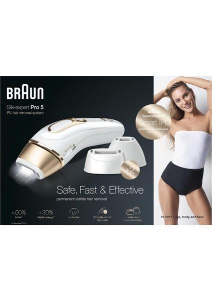 Silk·expert PL5237 Yeni Nesil IPL Tüy Alma Cihazı – 400.000 Atım, 2 Başlık ve Hassas Bölge Uygunluğu