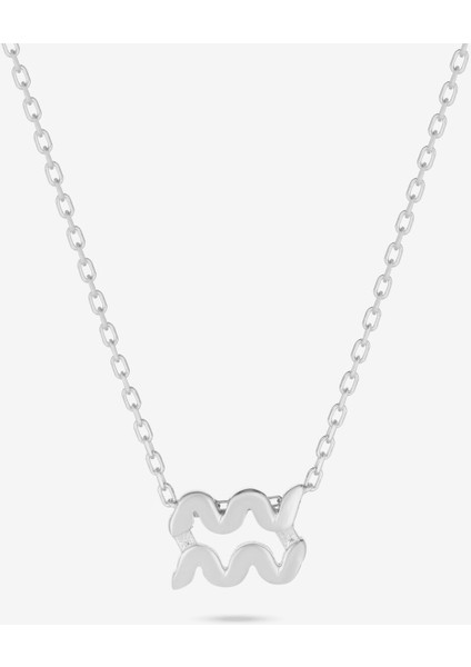 Gümüş Kova Burcu Kolyesi