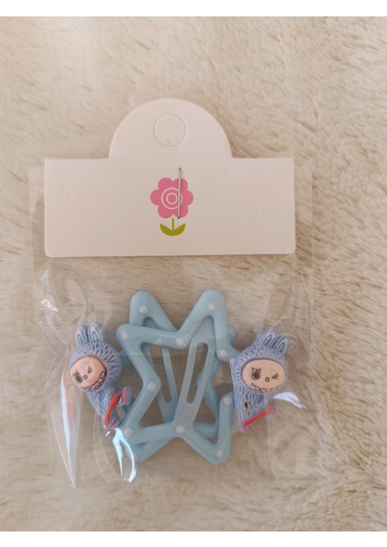 Labubu Model Seramik 4 cm Mine Kaplamalı Puantiyeli Soft Renkli Çıt Çıt Çiftli Çocuk Tokası fiyatları