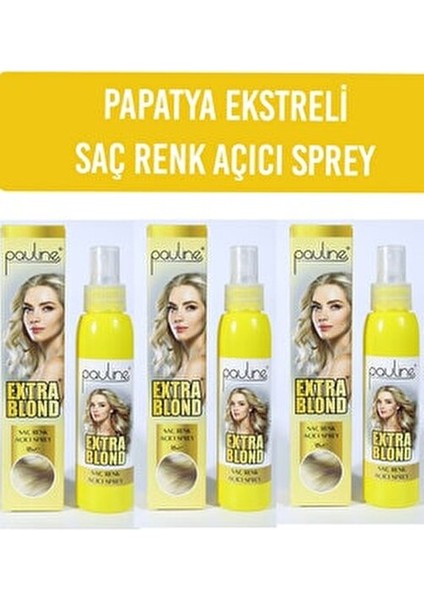 Extra Blond Doğal Saç Renk Açıcı Sprey 125 ml 3lü Paket