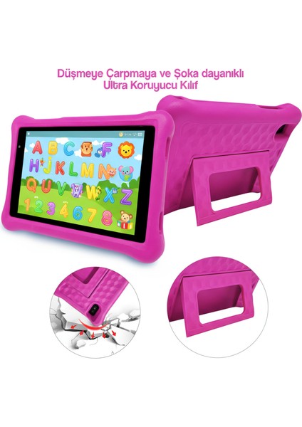 NPK01PRO 8" 1280X800 IPS Ekran 4gb 64GB ANDROID14 A523 2.0ghz Antişok Kılıf Çocuk Tableti indirimleri