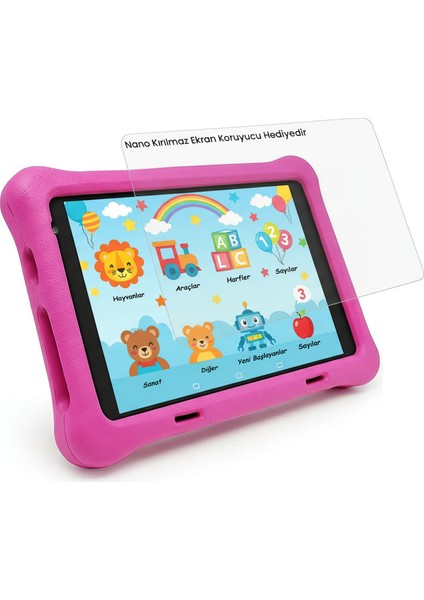 NPK01PRO 8" 1280X800 IPS Ekran 4gb 64GB ANDROID14 A523 2.0ghz Antişok Kılıf Çocuk Tableti