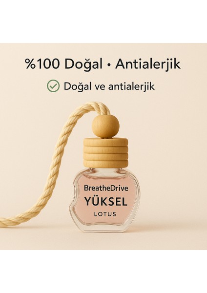 Yüksel – Lotus - Hipoalerjenik Duygu Odaklı Oto Kokusu - Astim ve Allerji Dostu