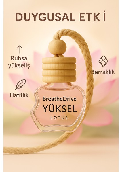 Yüksel – Lotus - Hipoalerjenik Duygu Odaklı Oto Kokusu - Astim ve Allerji Dostu