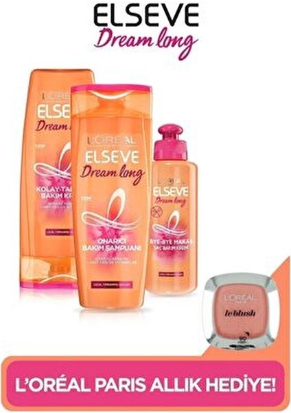 Dream Long Şampuan+Byebye Makas Saç Bakım Kremi+Onarıcı Saç Bakım Kremi+Le Blush 145 36005237829251