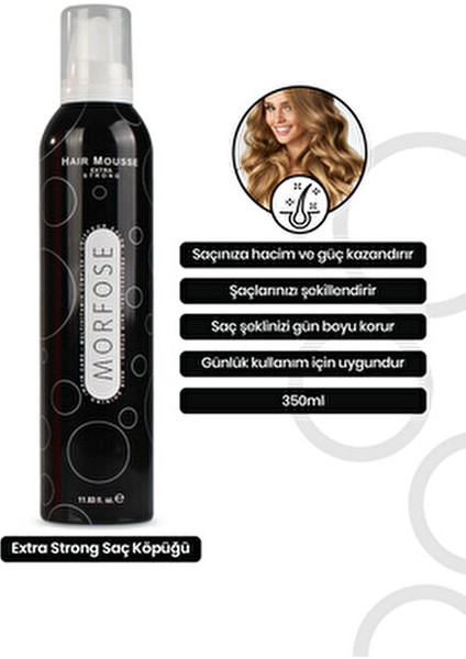 Extra Strong Saç Köpüğü 350 ml 3 Adet fiyatları