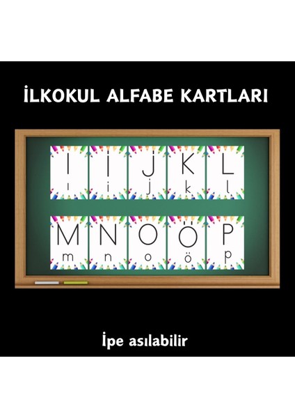 Ilkokul Alfabe Kartları 01 (Asılabilir) fiyatları