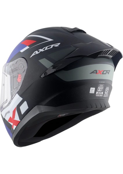 Saber x Sports Siyah-Mavi Kapalı Kask fırsatları