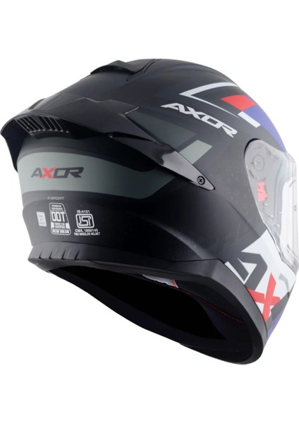 Saber x Sports Siyah-Mavi Kapalı Kask indirimleri