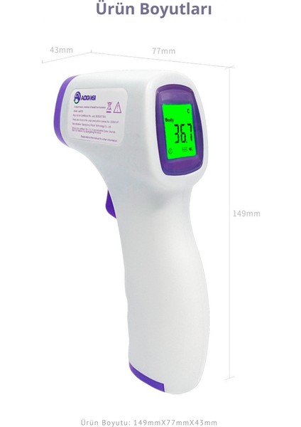 Dijital Temassız Ateş Ölçer Alından Vucut Termometre Nesne Sıcaklık Ölçer indirimleri
