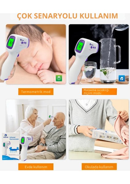 Dijital Temassız Ateş Ölçer Alından Vucut Termometre Nesne Sıcaklık Ölçer fırsatları