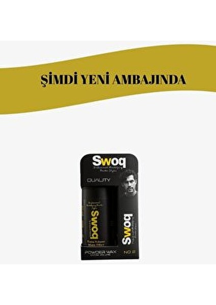 Saç Şekillendirici Pudra Wax No:2 20GR & Swoq Çatal Şekil Tarağı