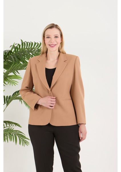 Atelier Kadın Büyük Beden Düğmeli Klasik Ceket fiyatları