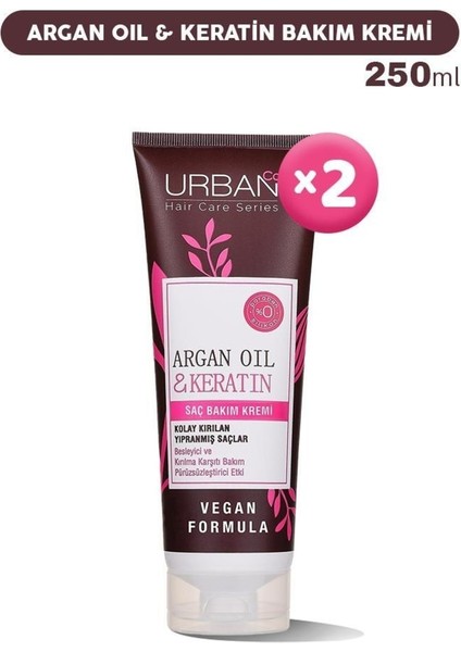 Care Argan Oil & Keratin Bakım Kremi 250 ml 2 Adet