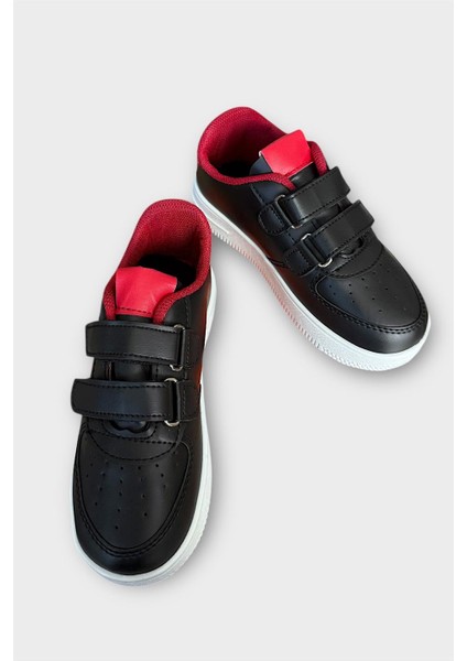 Çocuk Sneaker Spor Ayakkabı Siyah - Kırmızı fırsatları