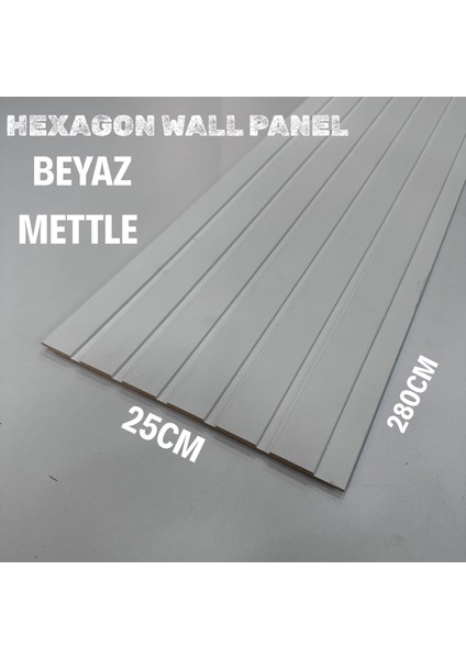 Beyaz Mettle Lambri 4 Adet (25 Cm)