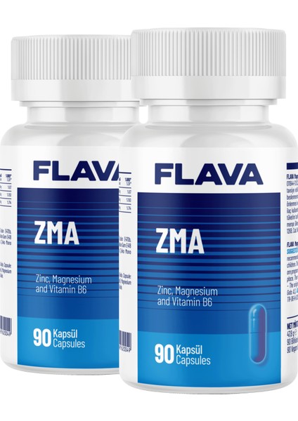 ZMA | Çinko Magnezyum B6 Vitamini - 90 Kapsül x 2 Adet