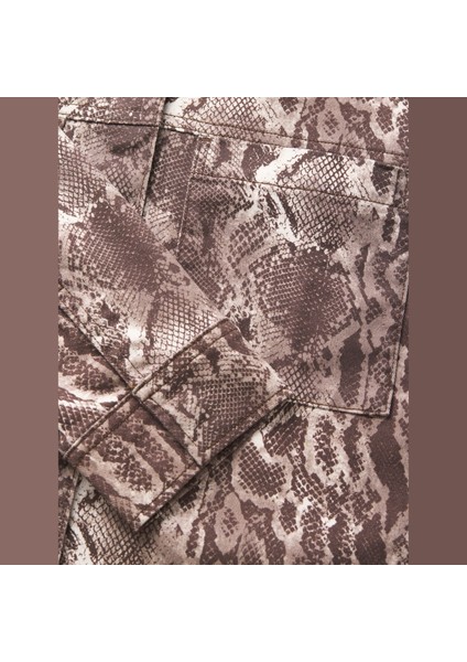 Kadin Cep Detayli Desenli Gömlek Ceket - Sarah modelleri