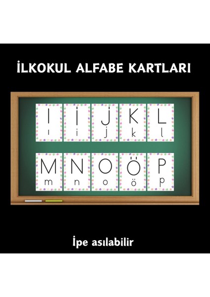 Ilkokul Alfabe Kartları 02 Asılabilir fiyatları