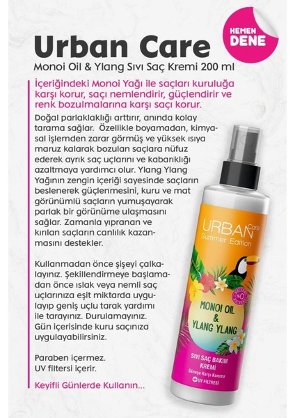Care Monoi Oil ve Ylang Sıvı Saç Kremi 200 ml fiyatları