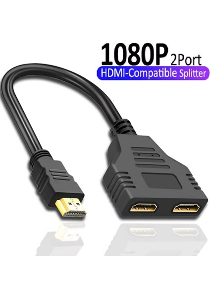 Hdmı Splitter Çoklayıcı 2 Port Switch Çoklu Ekran (30 Cm)