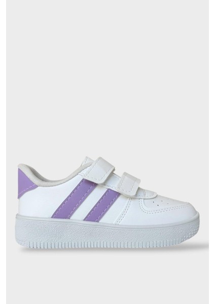 Çocuk Sneaker Spor Ayakkabı Beyaz - Mor