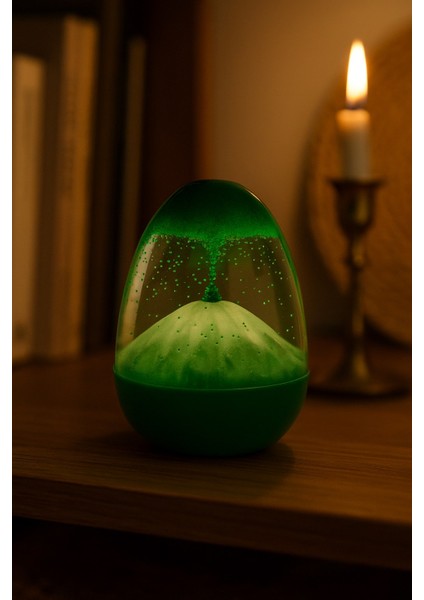 Volkan Patlaması Yeşil Kum Saati Ev Ofis Masa Üstü Hediyelik fiyatları