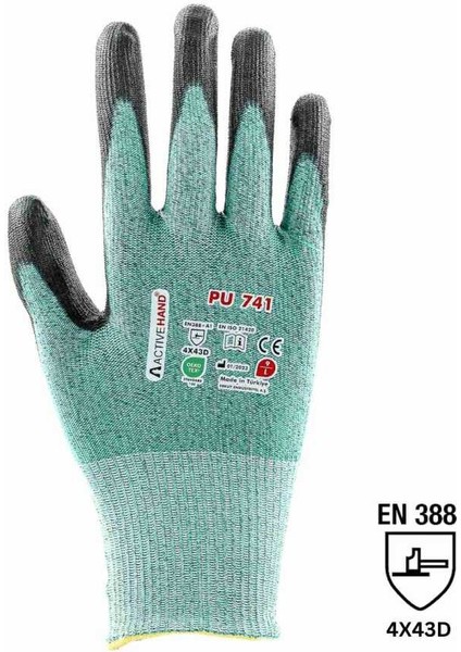 PU-741 Poliüretan Kaplı Kesilmeye Dirençli Eldiven