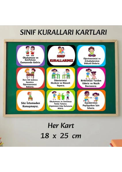 Sınıf Kuralları Kartları fiyatları