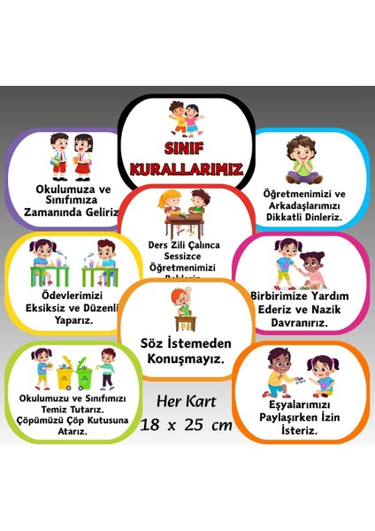 Sınıf Kuralları Kartları modelleri