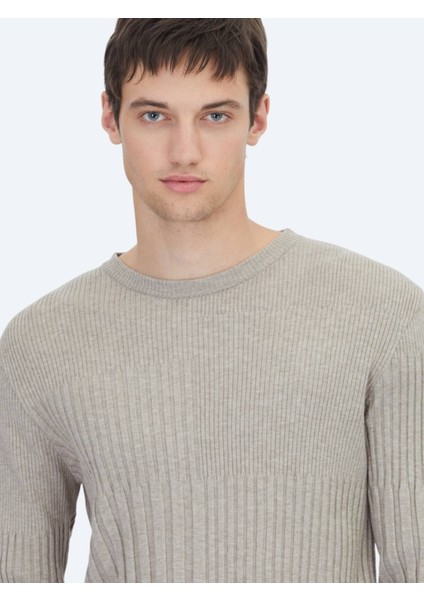 Vizon Bisiklet Yaka Jakarlı Triko Kazak fırsatları