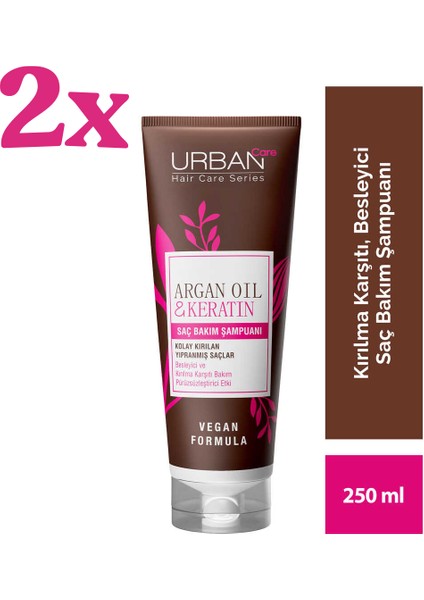 Care Argan Yağlı Saç Bakım Şampuanı 250 ml 2 Adet