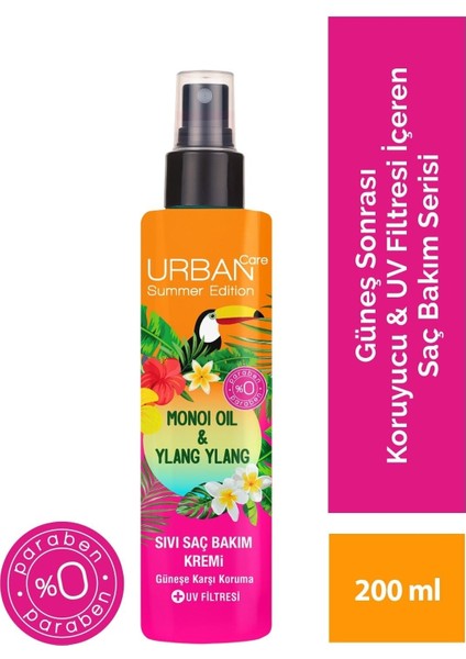 Care Summer-Monoi Yağı & Ylang Ylang Sıvı Saç Bakım Kremi 200 ml