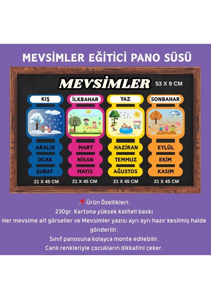 Mevsimler Panosu ( 4 Mevsim ) fiyatları