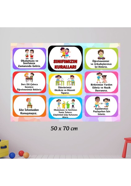 Sınıf Kurallarımız Eğitici Afiş 02 fiyatları
