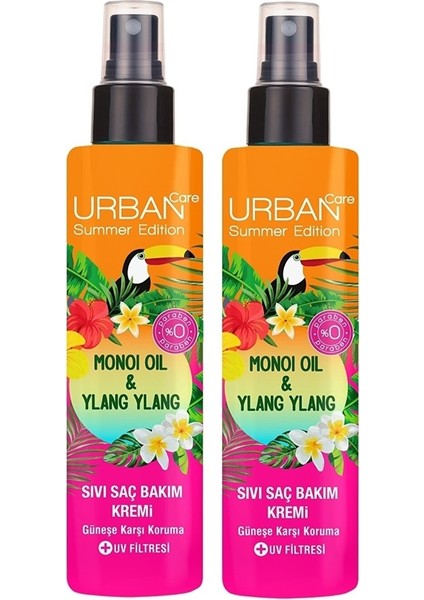 Care Summer-Monoi Yağı & Ylang Ylang Sıvı Saç Bakım Kremi 200 ml 2 Adet