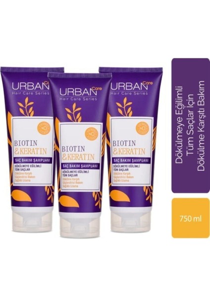 Care Biotin & Keratin Saç Bakım Şampuanı 3'lü Set