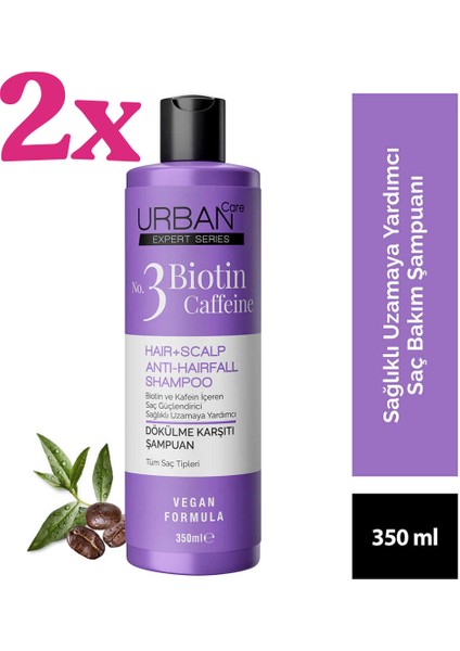 Care Expert Serisi Biotin Kafein Şampuan 350 ml 2 Adet