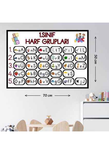 1.sınıf Harf Grupları Panosu Asılabilir fiyatları