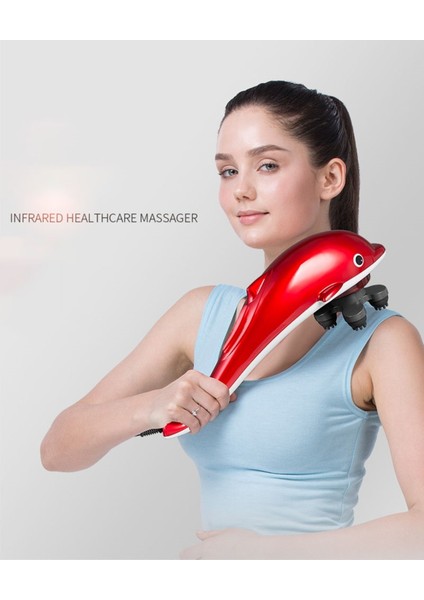 Dolphin Elektrikli Masaj Aleti – Kan Dolaşımını Destekleyen, Kasları Rahatlatan, Ayarlanabilir Hızlı 3 Başlıklı Set