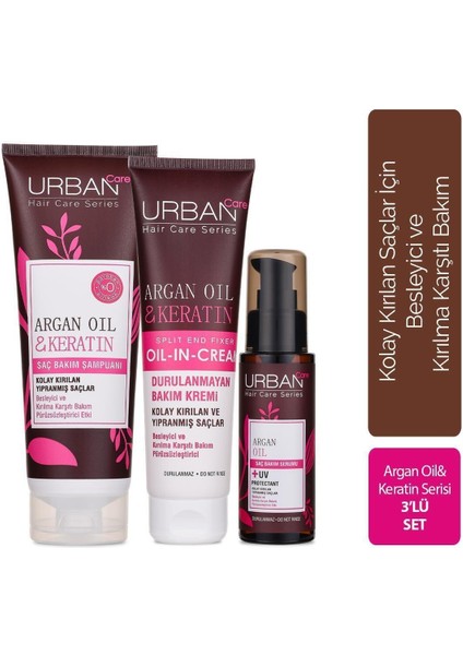 Care Argan Oil & Keratin Series Set Of 3