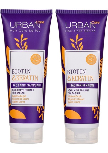 Care Biotin ve Keratin Içeren Saç Bakım Şampuanı 250 ml ve Saç Bakım Kremi 250 ml