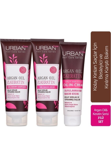 Care Argan Oil & Keratin Serisi 3'lü Set